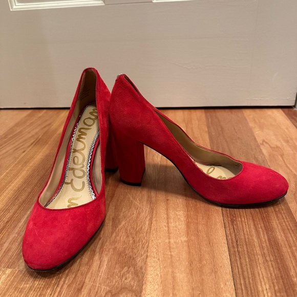 Ruby Red Heels Sam Edelman - Picture 1 of 5